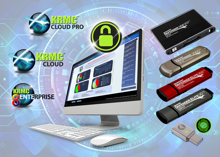 Create A Secure Data Environment With Kanguru Defender® Encrypted USB Drives And KRMC™ Fully-Integrated Remote Management